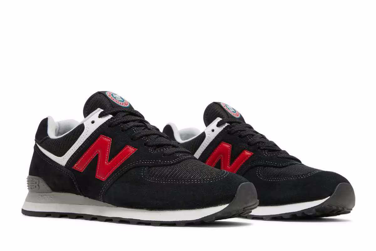 New Balance 574 Black Red, view 9