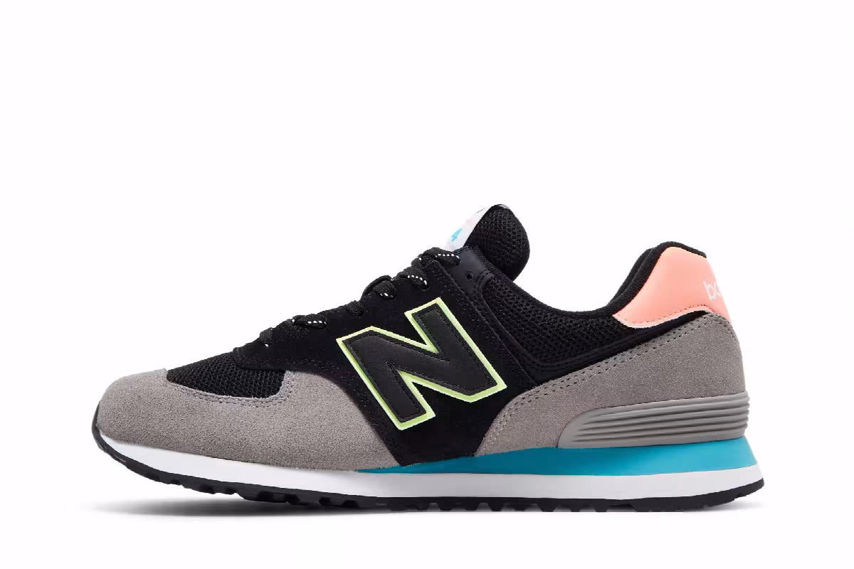 New Balance 574 Black Paradise Pink, view 4
