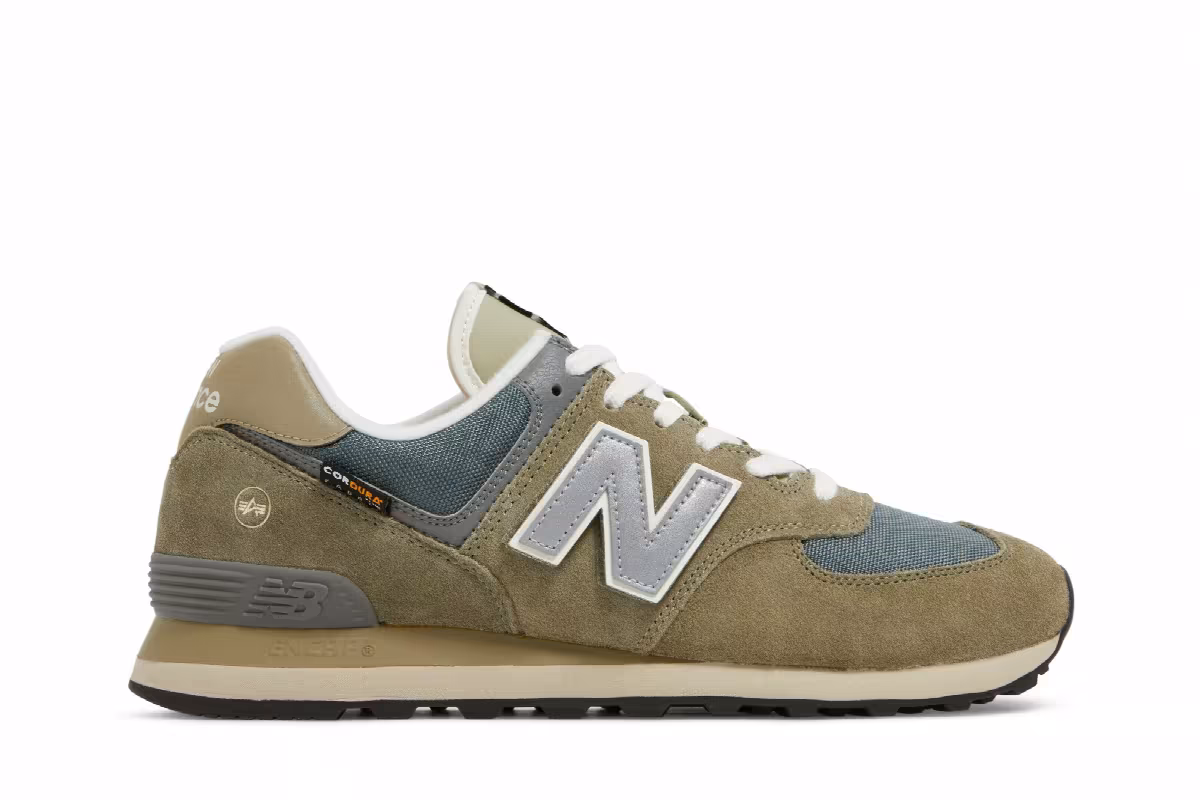 Alpha Industries x New Balance 574 Sedona Seige Grey, view 2