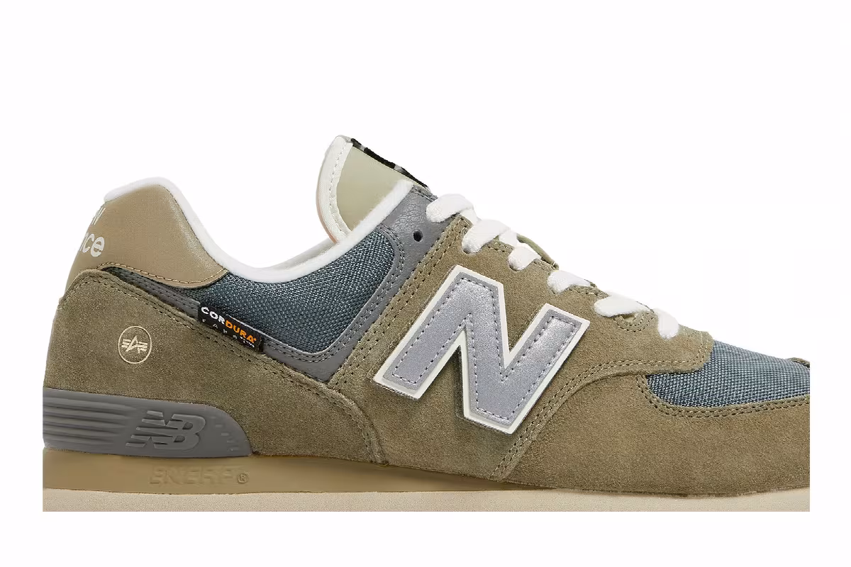 Alpha Industries x New Balance 574 Sedona Seige Grey, view 3