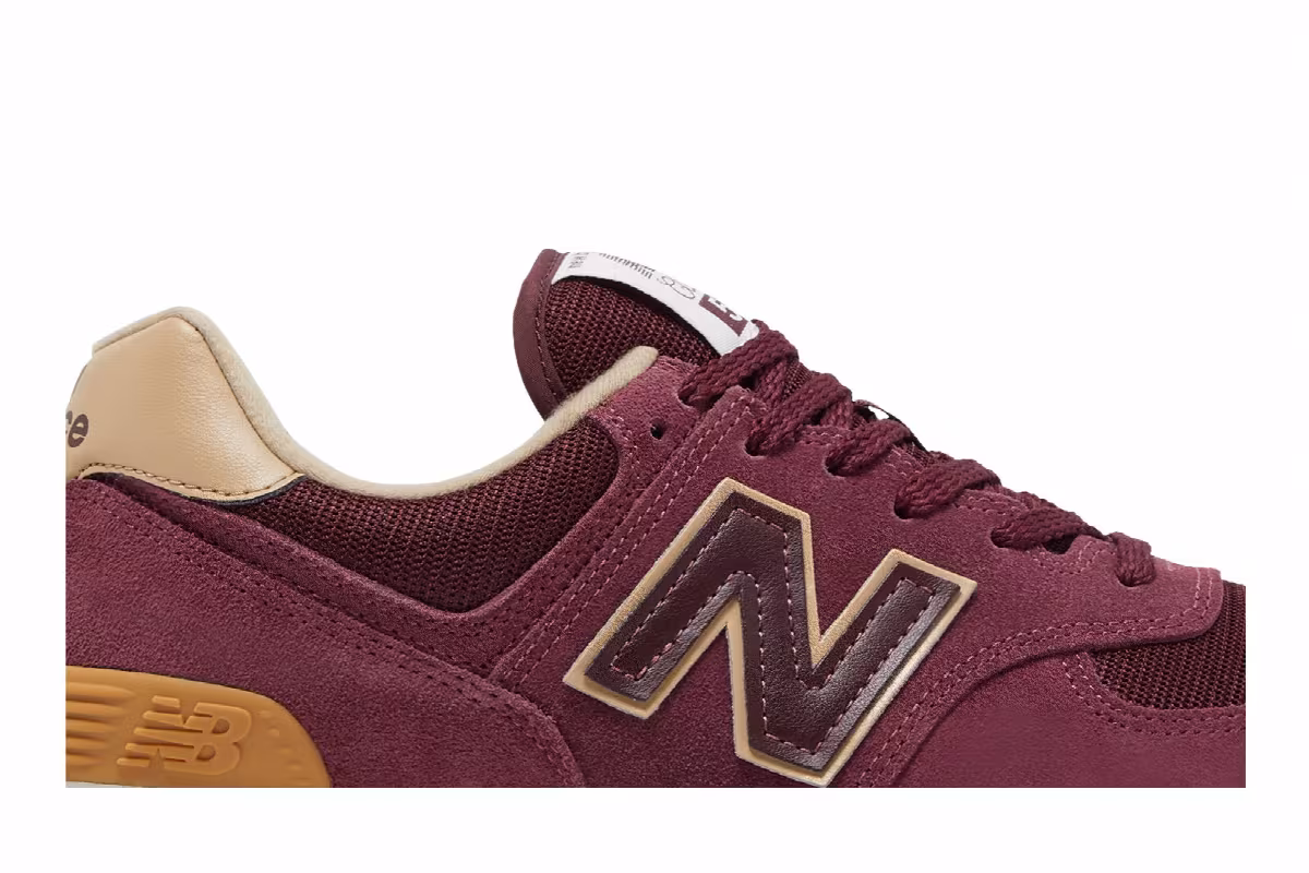 New Balance 574 Burgundy, view 3