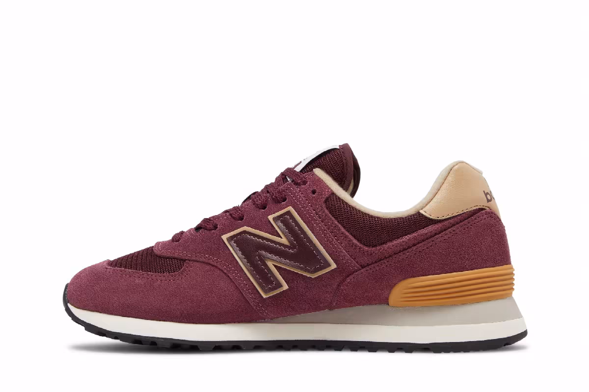 New Balance 574 Burgundy, view 4