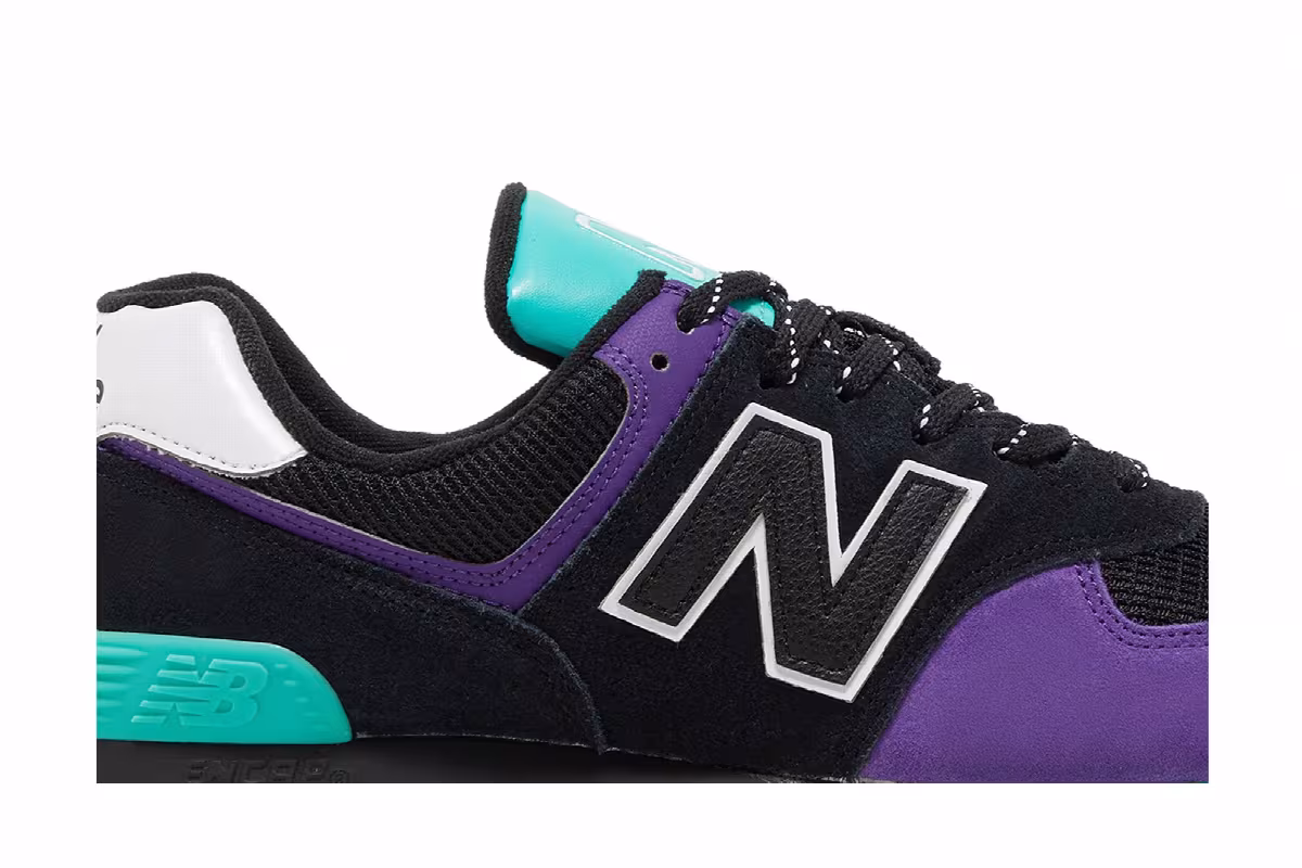 New Balance 574 Rugged Black Prism Purple, view 3