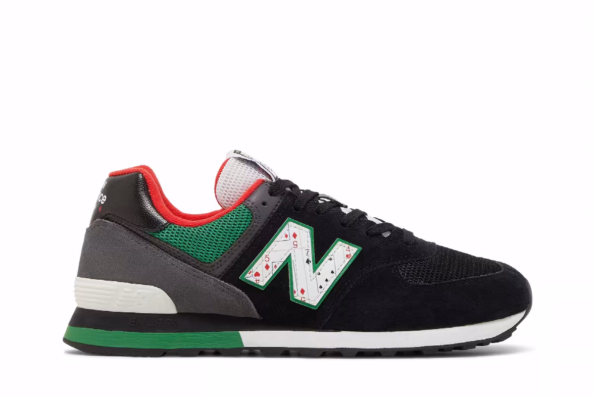 New Balance 574 Playing Card - Black Varsity G, view 2