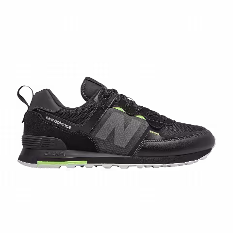 New Balance 574 'Black Bleached Lime Glow'