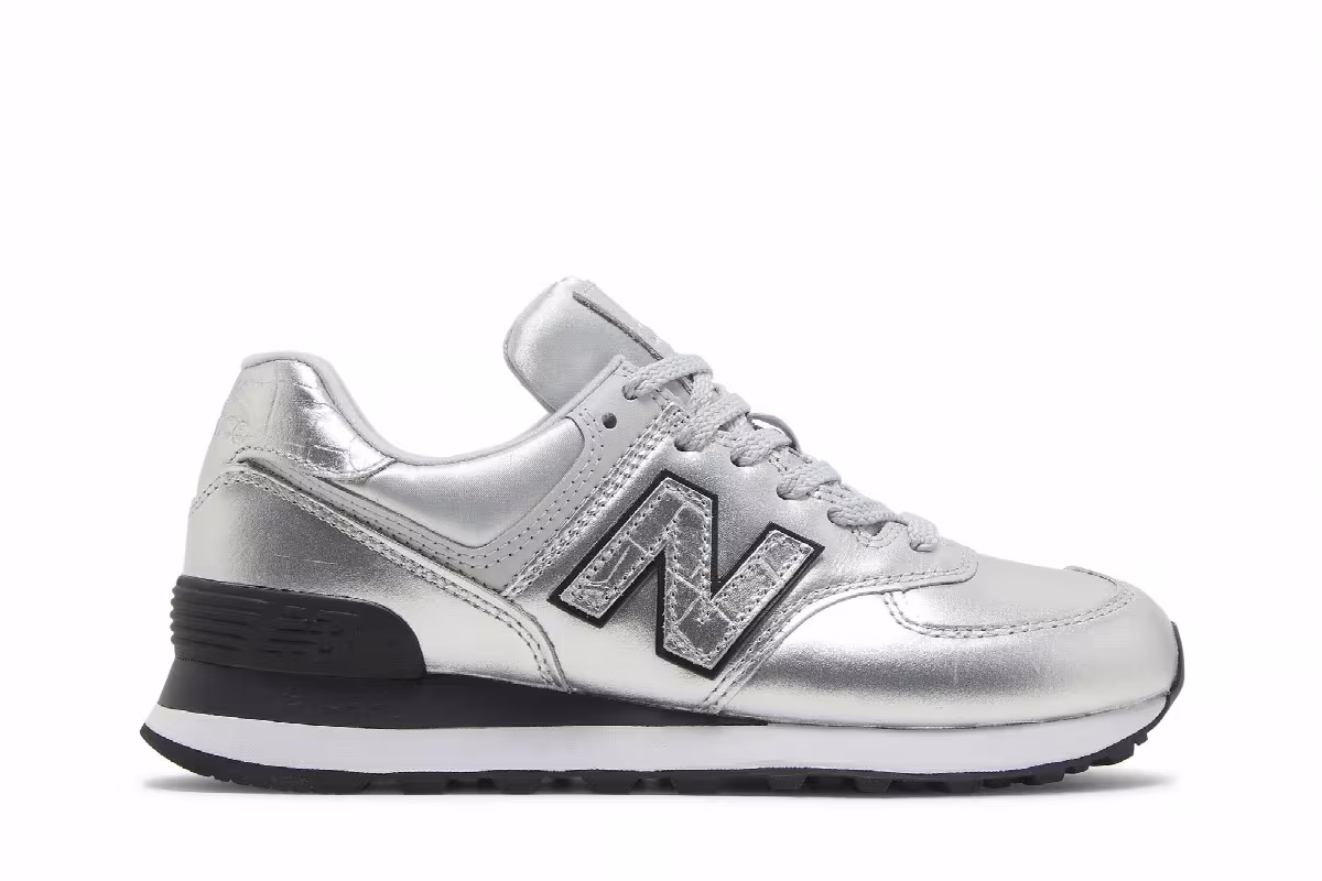 New Balance Women's 574 Silver, view 2