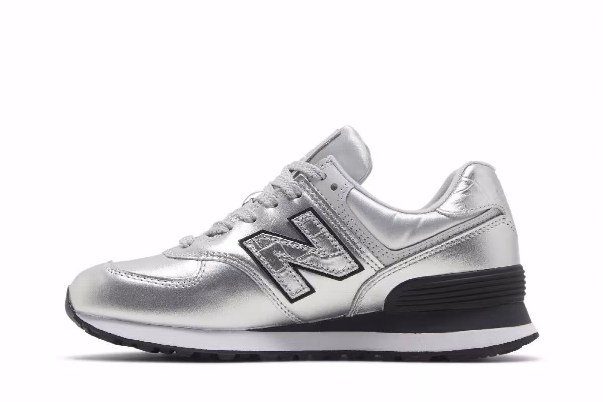 New Balance Women's 574 Silver, view 4