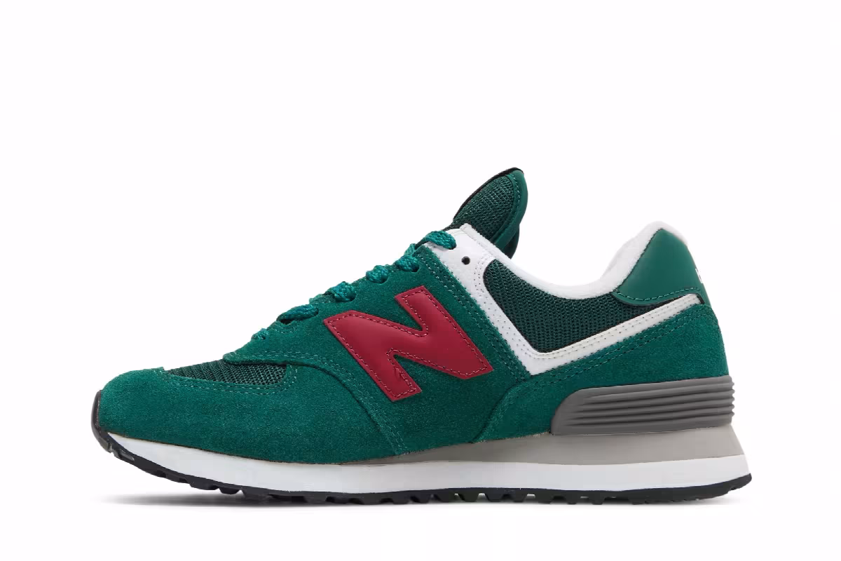New Balance Women's 574 Green Garnet, view 4
