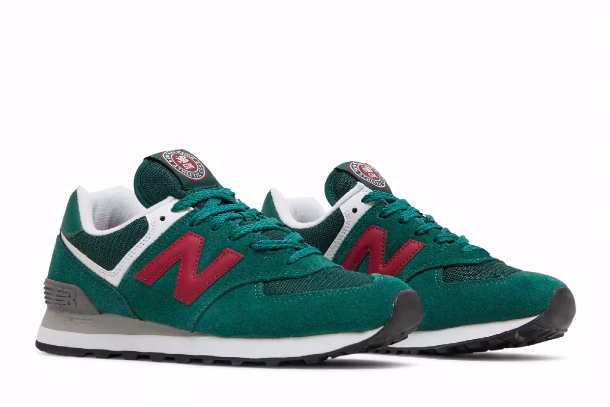 New Balance Women's 574 Green Garnet, view 9