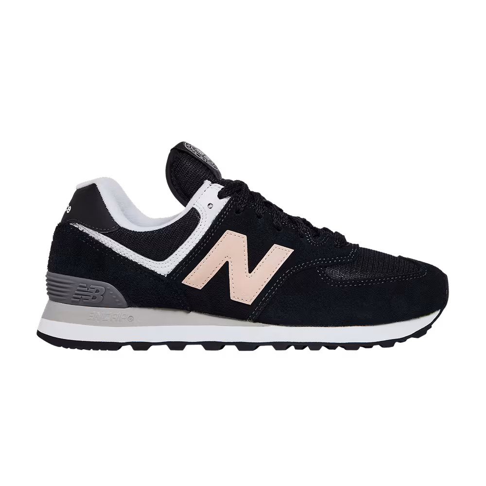 New Balance Women's 574 Black Oyster Pink