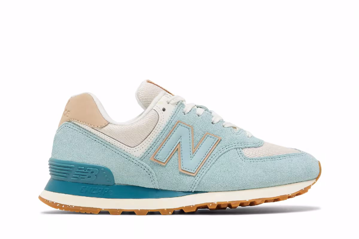 New Balance Women's 574 Storm Blue, view 2