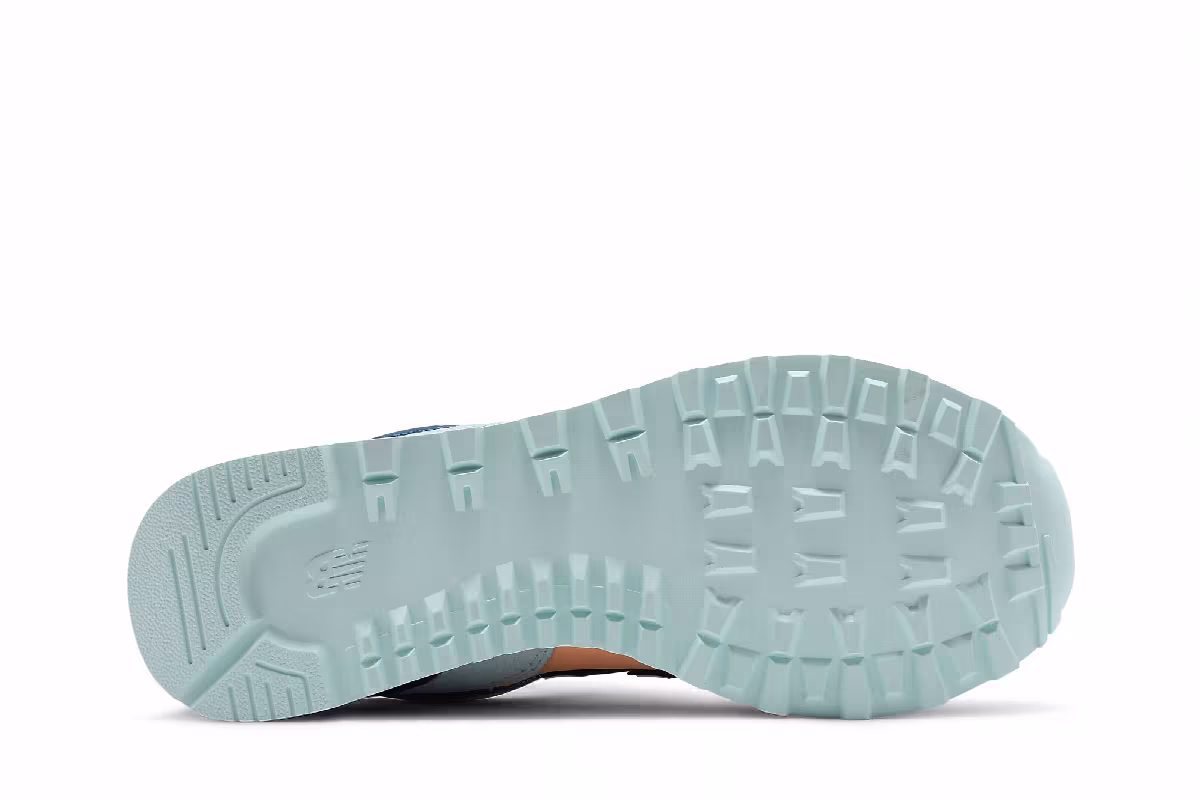 New Balance Women's 574 Light Mango Blue, view 5