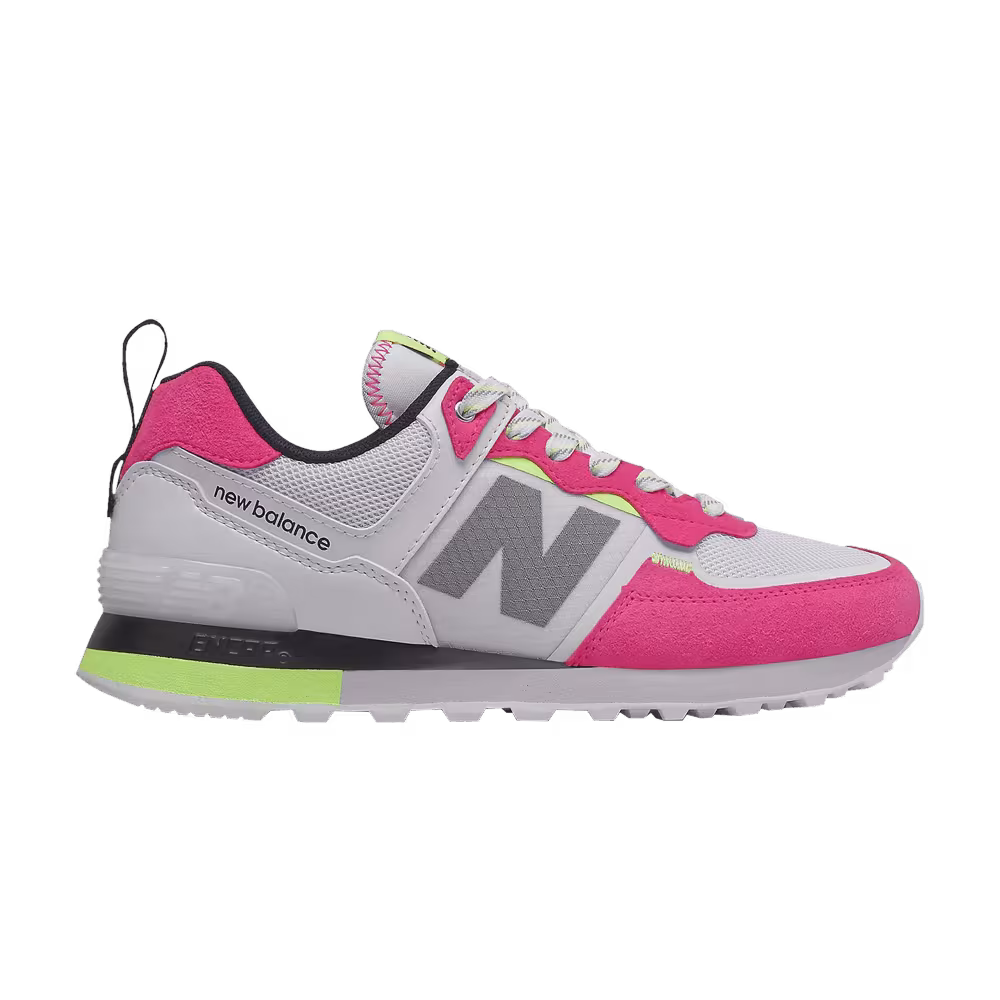 New Balance Women's 574 White Pink Glow