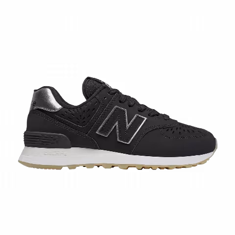 New Balance Wmns 574 'Black Dark Silver Metallic'