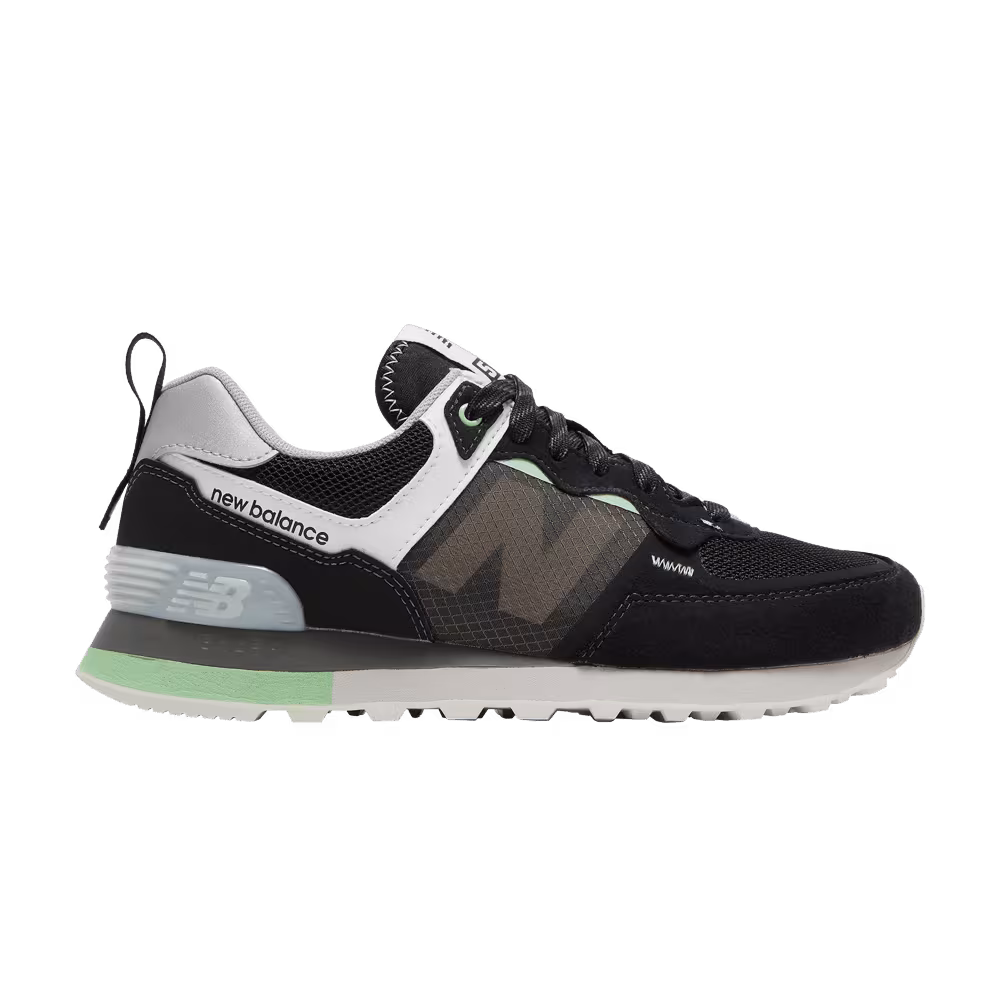 New Balance Women's 574 Black Green