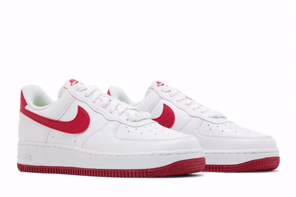 Nike Women's Air Force 1 White Gym Red, view 9