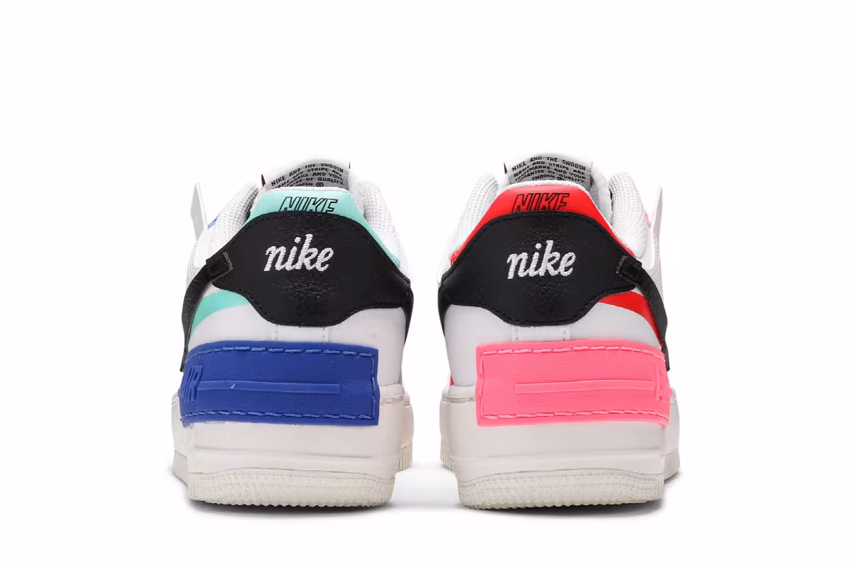Nike Women's Air Force 1 Shadow White Multi-Color, view 7
