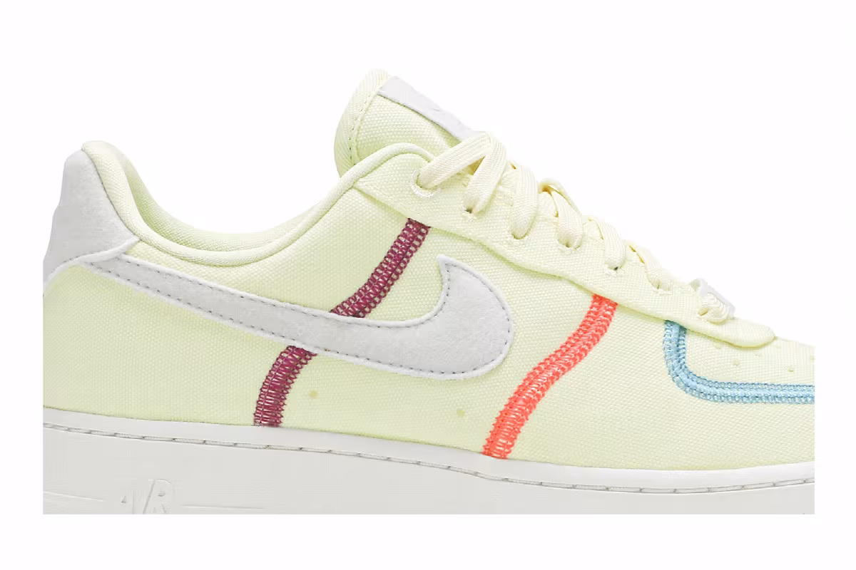 Nike Women's Air Force 1 Stitched Canvas - Life Lime, view 3
