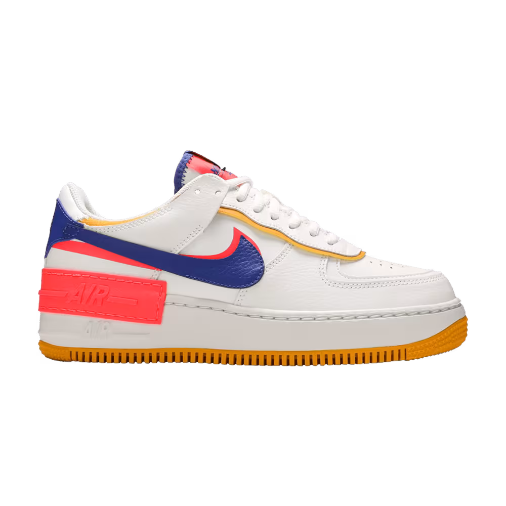 Nike Women's Air Force 1 Shadow White Crimson Blue