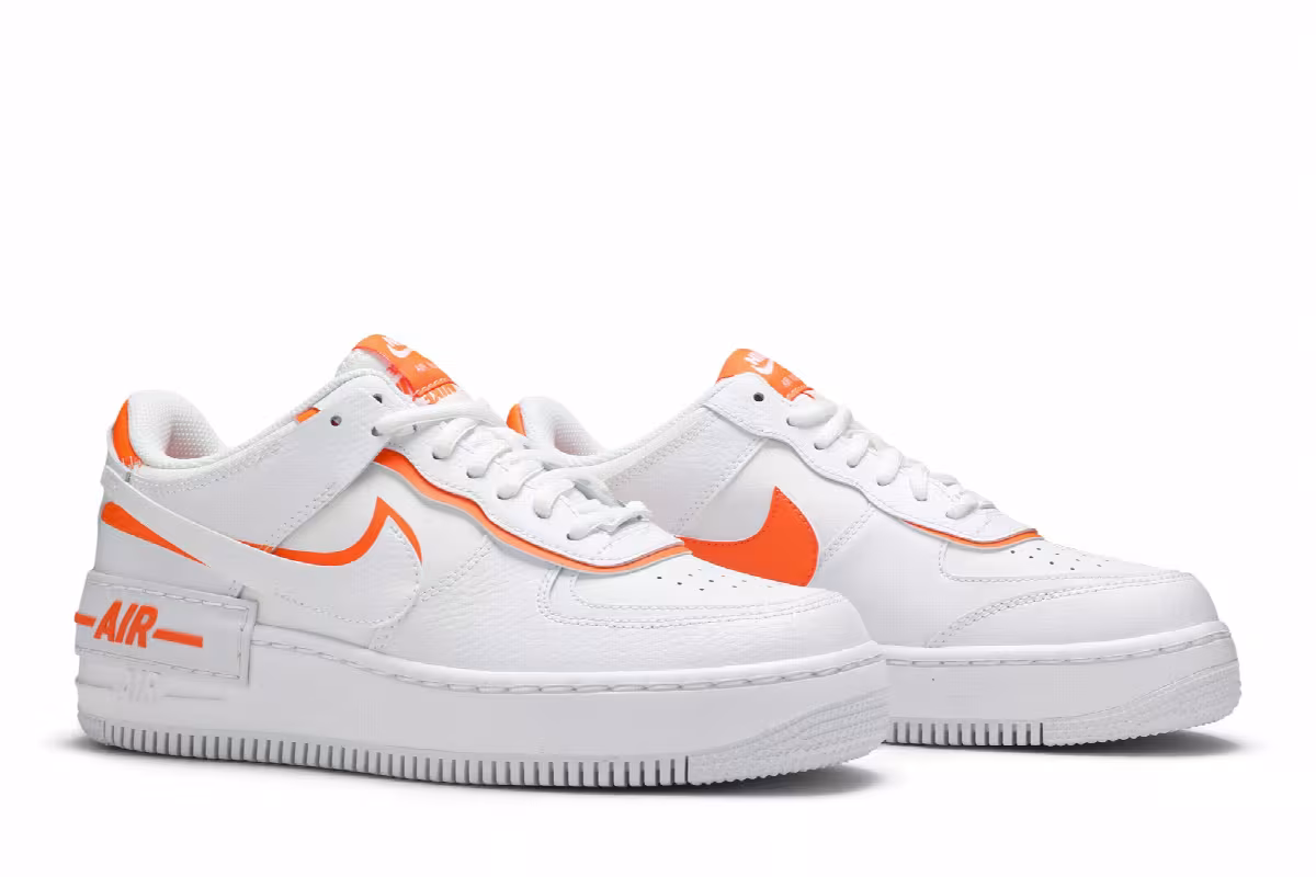 Nike Women's Air Force 1 Shadow Total Orange, view 9