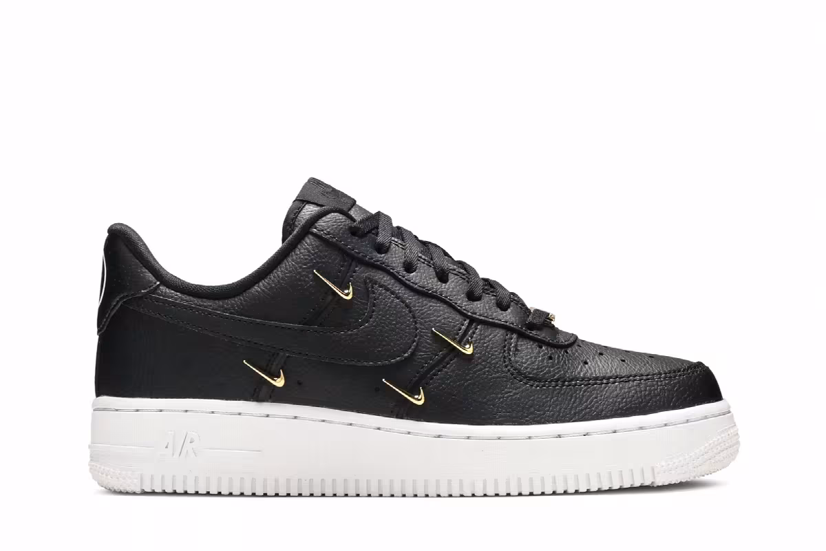 Nike Women's Air Force 1 Sisterhood - Black Metallic Gold, view 2