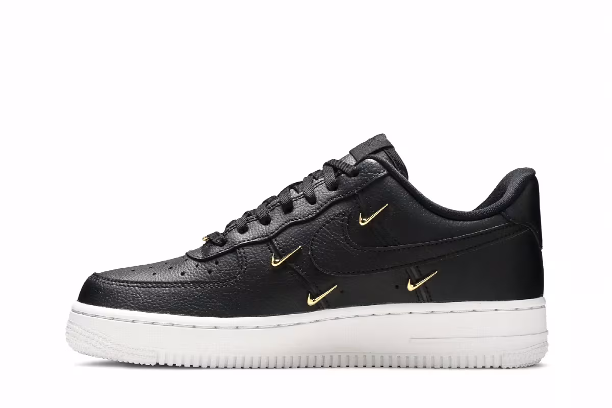 Nike Women's Air Force 1 Sisterhood - Black Metallic Gold, view 4