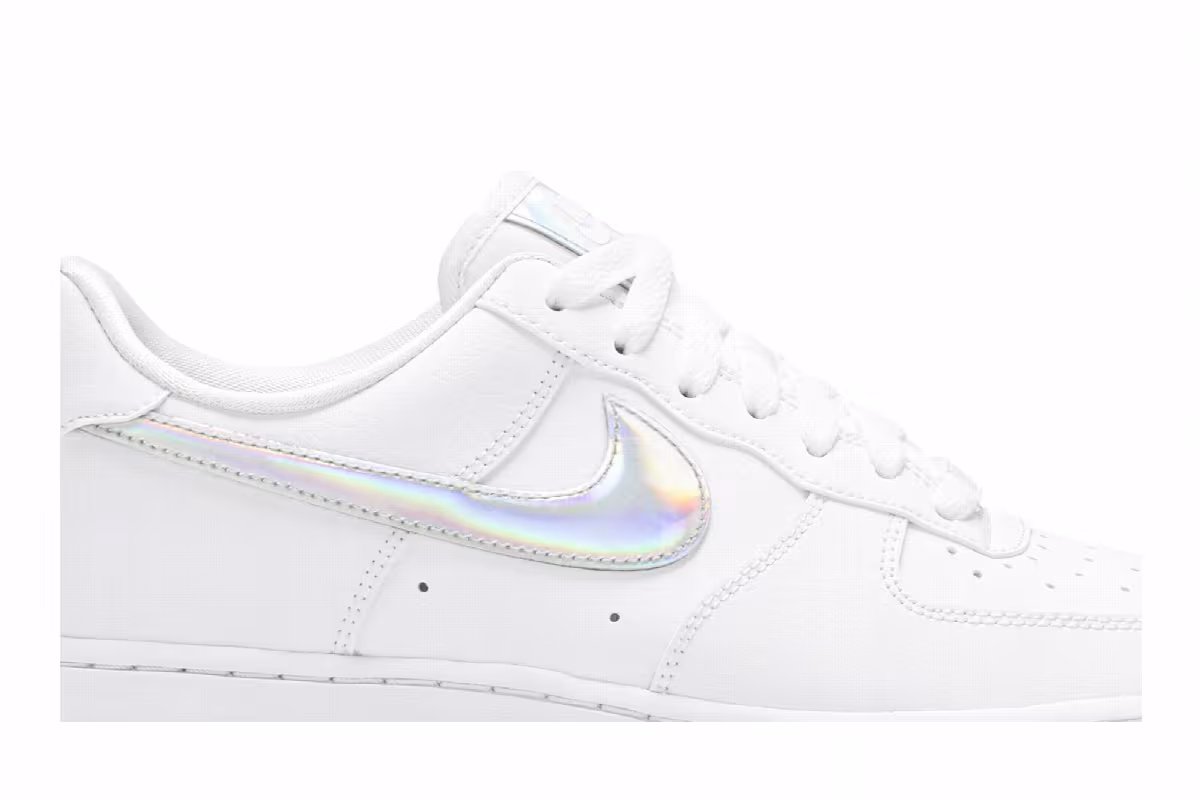 Nike Women's Air Force 1 Low Iridescent Swoosh, view 3