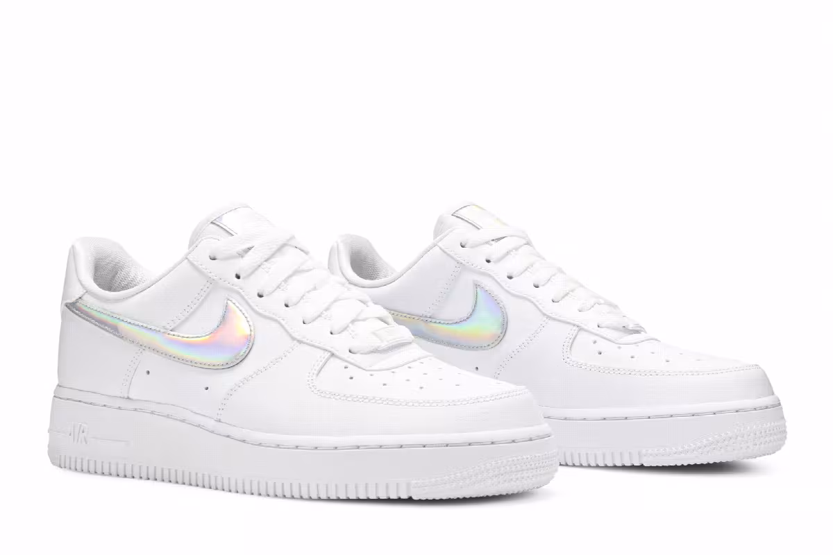 Nike Women's Air Force 1 Low Iridescent Swoosh, view 9
