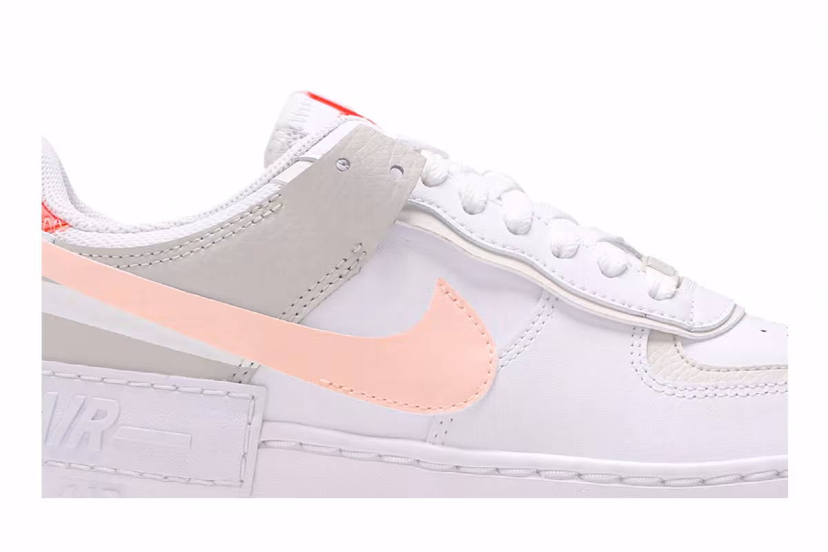 Nike Women's Air Force 1 Low Shadow White Bright Mango, view 3