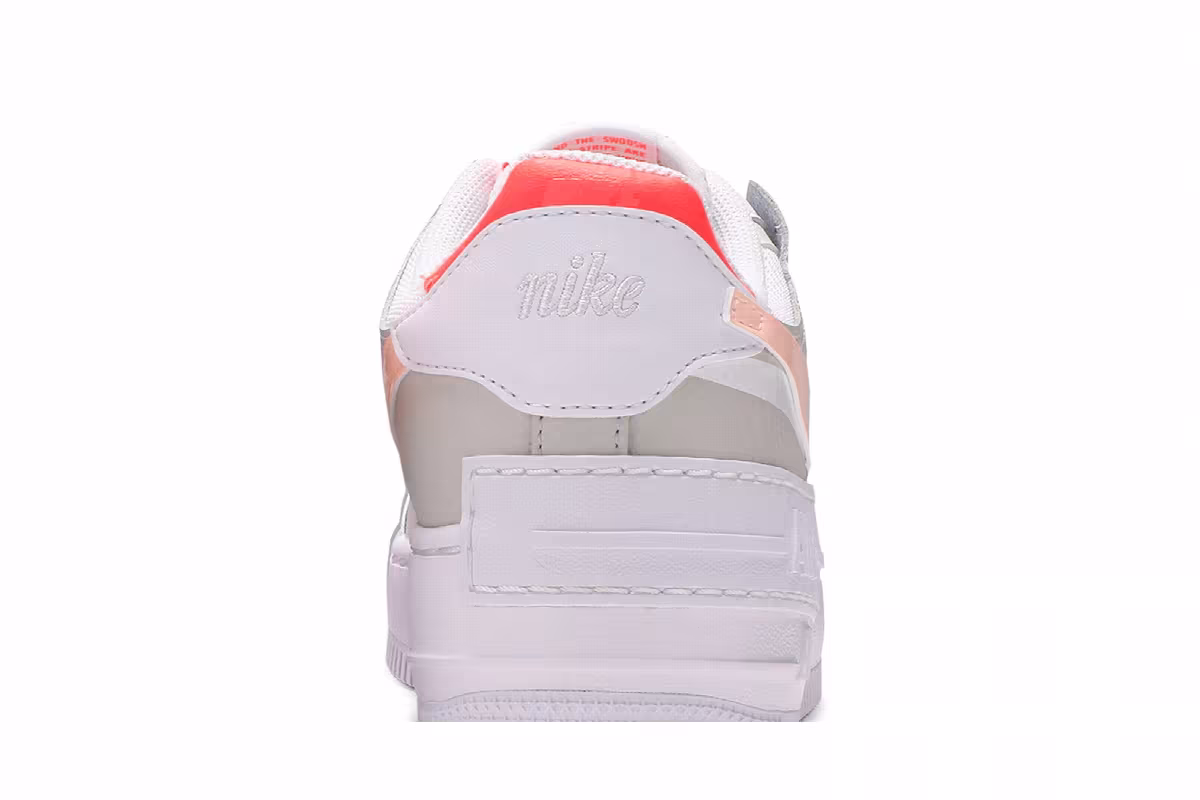 Nike Women's Air Force 1 Low Shadow White Bright Mango, view 8