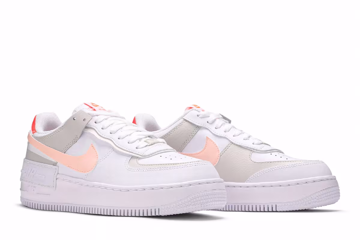 Nike Women's Air Force 1 Low Shadow White Bright Mango, view 9