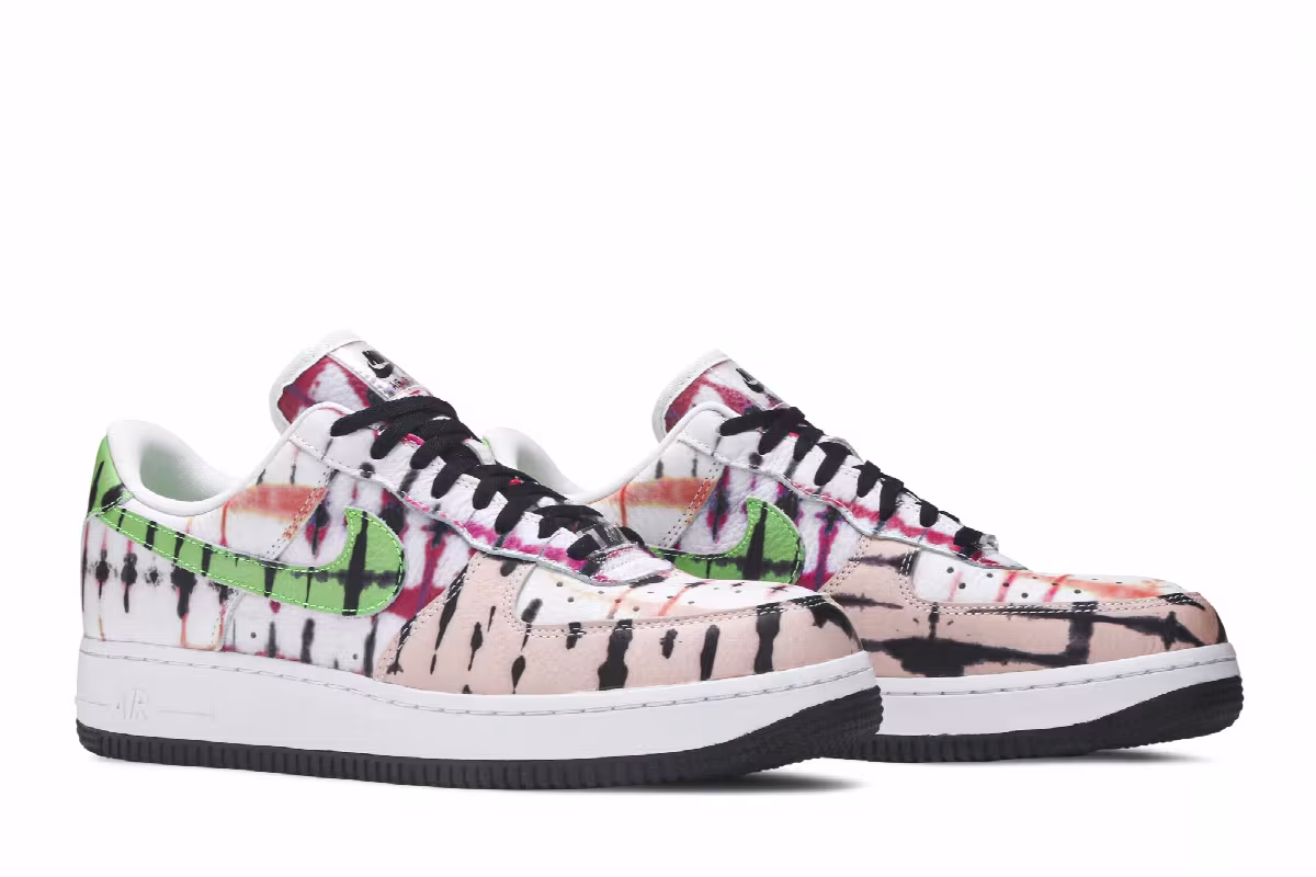 Nike Women's Air Force 1 Black Tie Dye, view 9