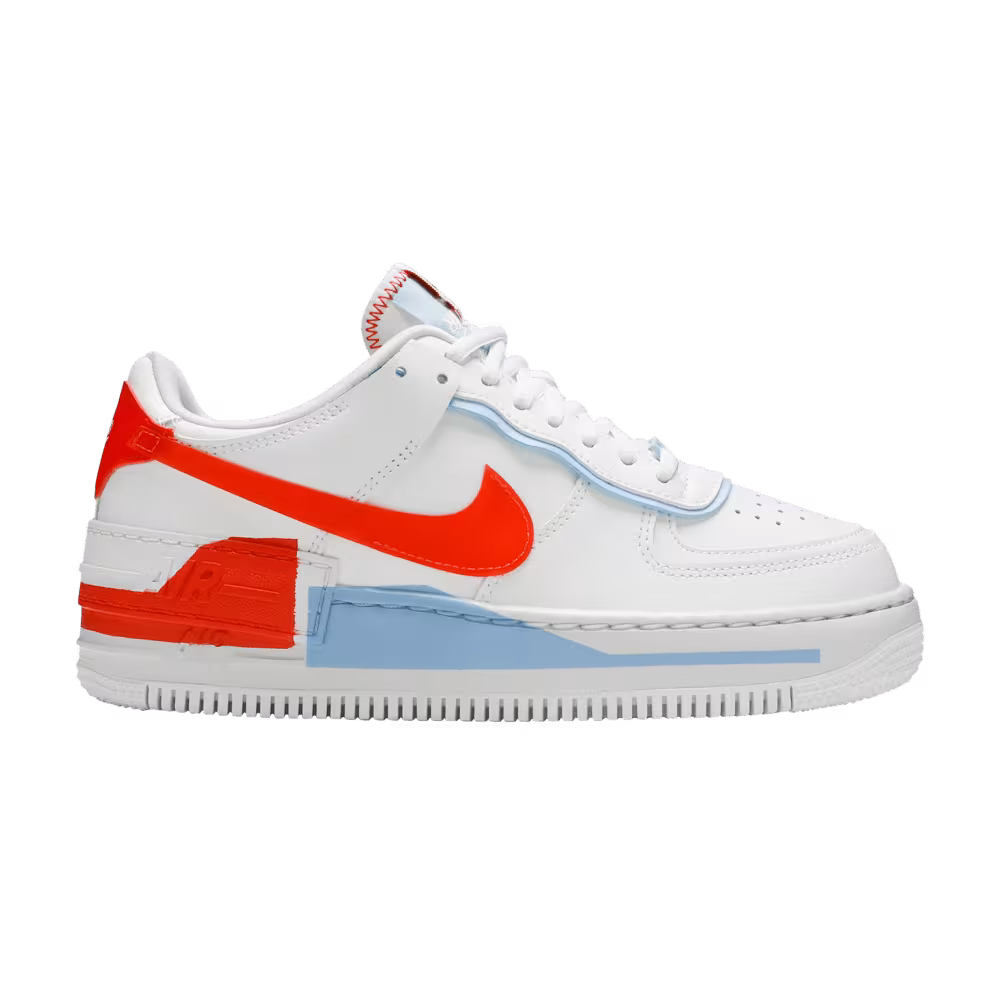 Nike Women's Air Force 1 Shadow SE Team Orange Blue