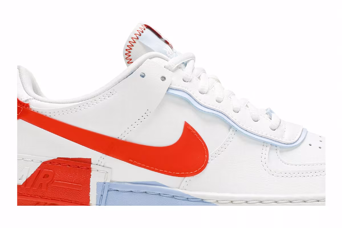 Nike Women's Air Force 1 Shadow SE Team Orange Blue, view 3