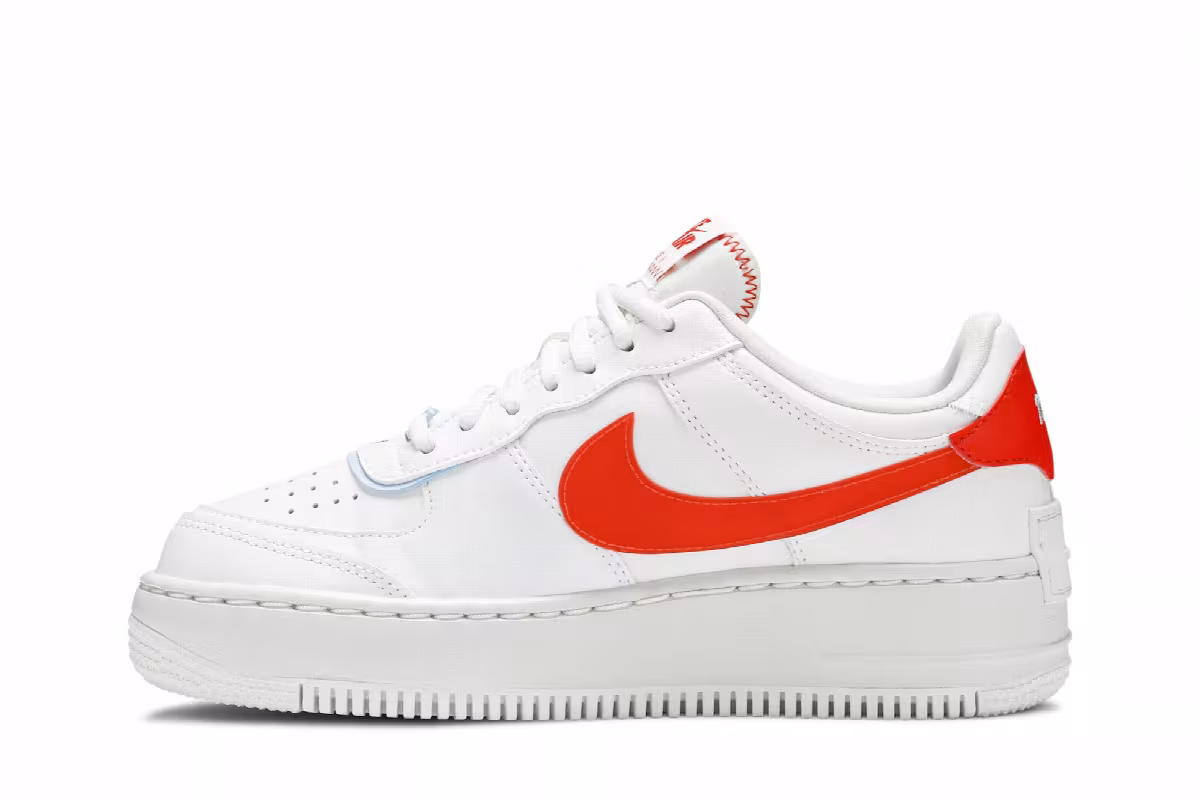Nike Women's Air Force 1 Shadow SE Team Orange Blue, view 4