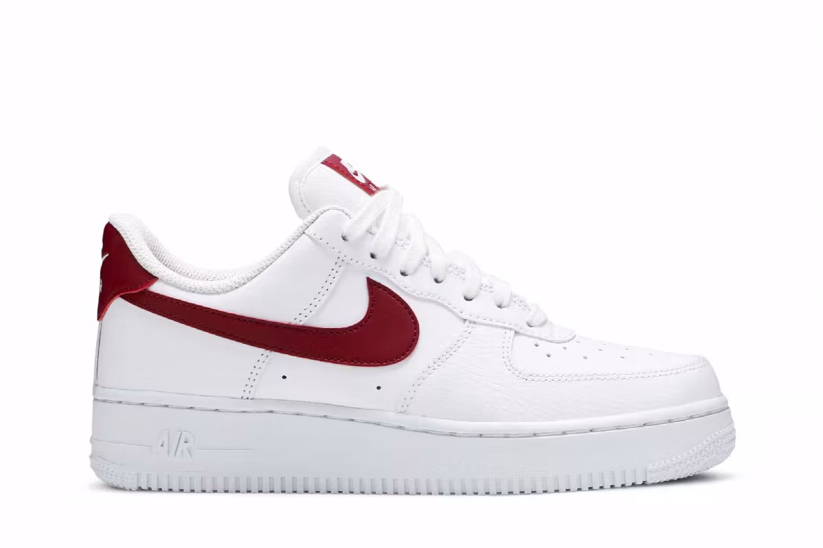 Nike Women's Air Force 1 White Noble Red, view 2