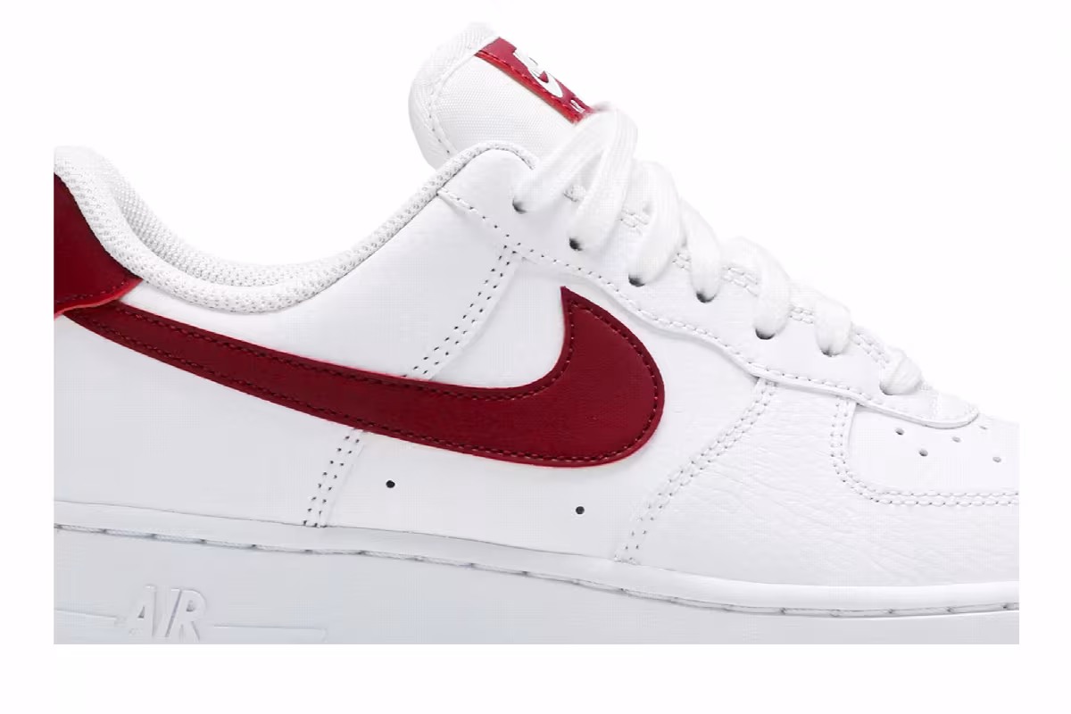 Nike Women's Air Force 1 White Noble Red, view 3