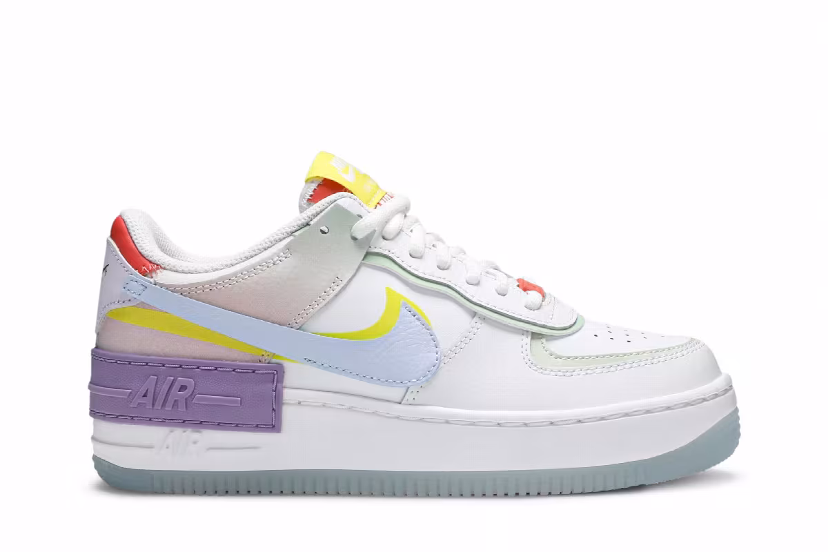 Nike Women's Air Force 1 Shadow White Hydrogen Blue, view 2