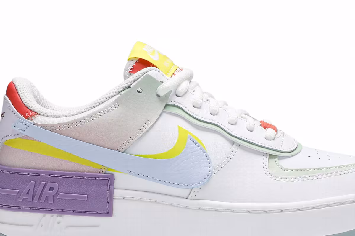 Nike Women's Air Force 1 Shadow White Hydrogen Blue, view 3