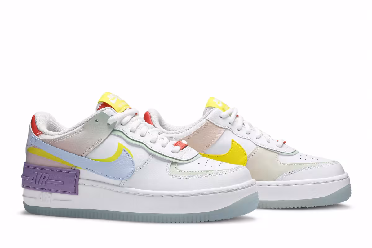 Nike Women's Air Force 1 Shadow White Hydrogen Blue, view 9