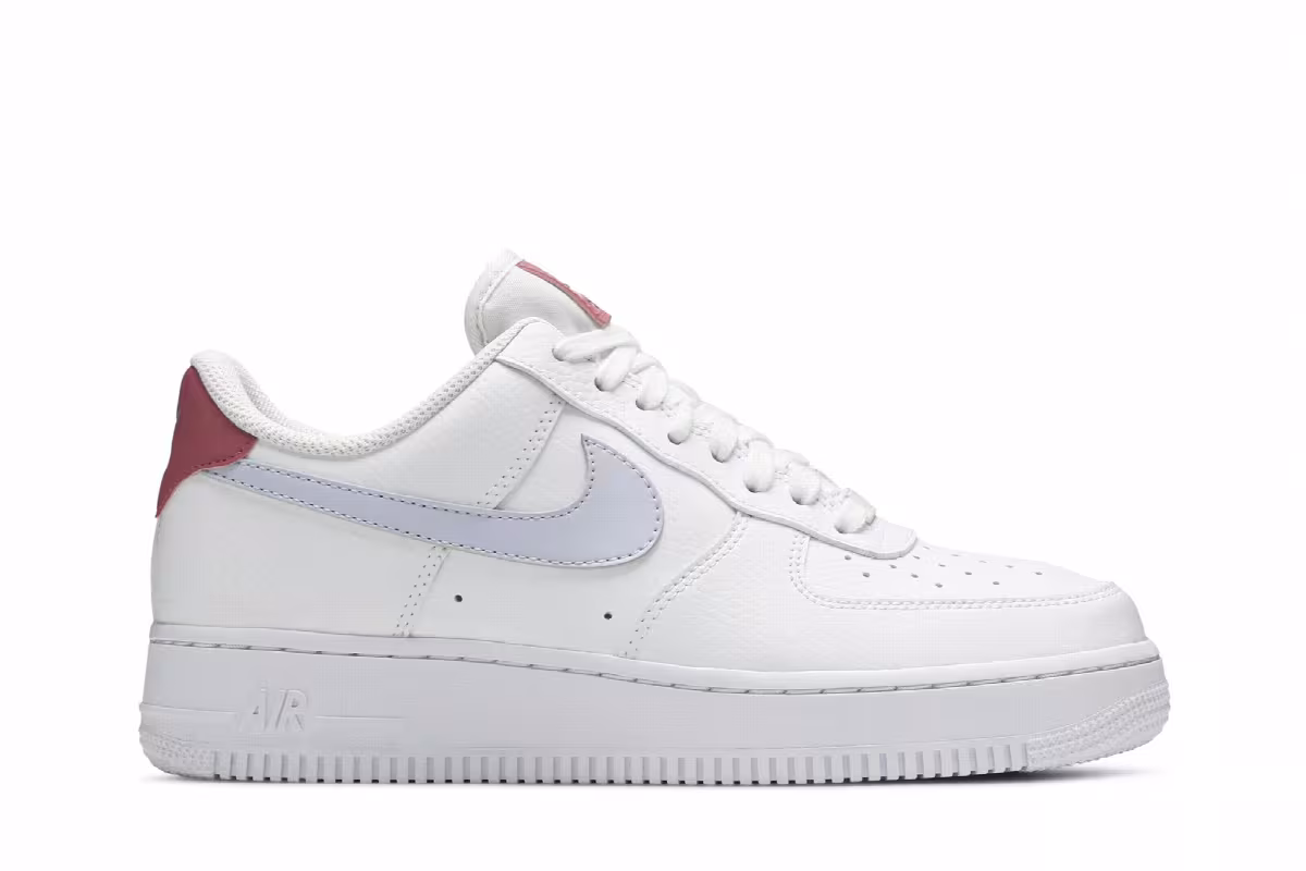 Nike Women's Air Force 1 Low White Desert Berry, view 2