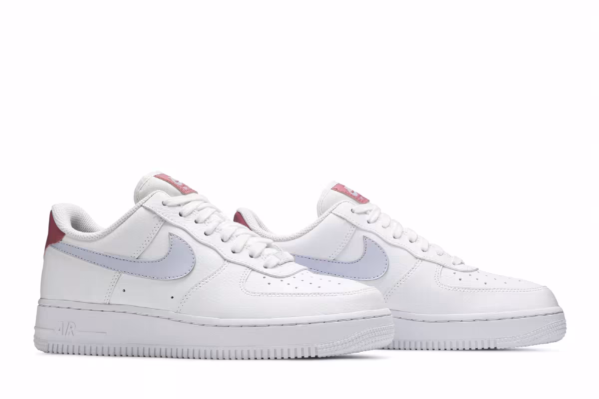 Nike Women's Air Force 1 Low White Desert Berry, view 9