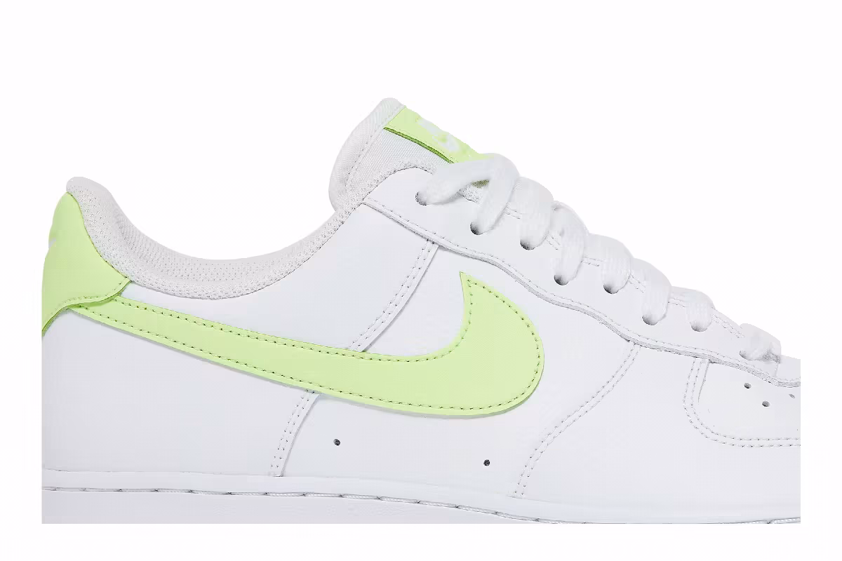 Nike Women's Air Force 1 White Barely Volt, view 3
