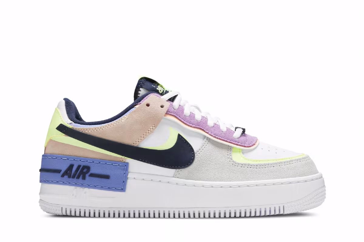 Nike Women's Air Force 1 Shadow Crimson Tint Volt, view 2