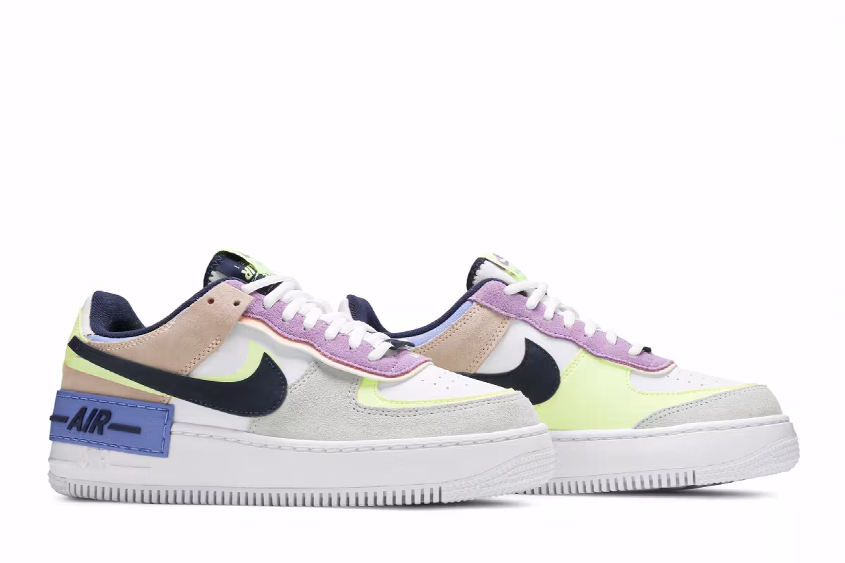 Nike Women's Air Force 1 Shadow Crimson Tint Volt, view 9