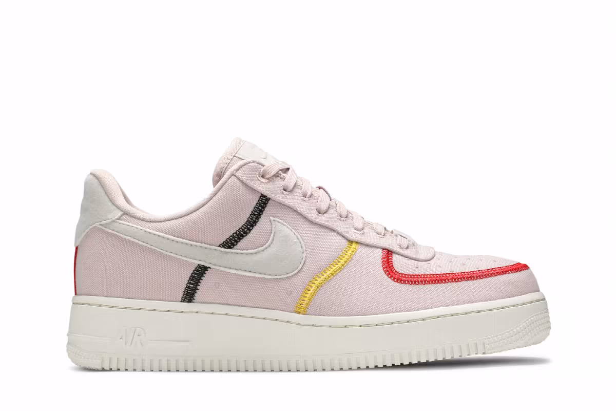 Nike Women's Air Force 1 Stitched Canvas - Siltstone Red, view 2