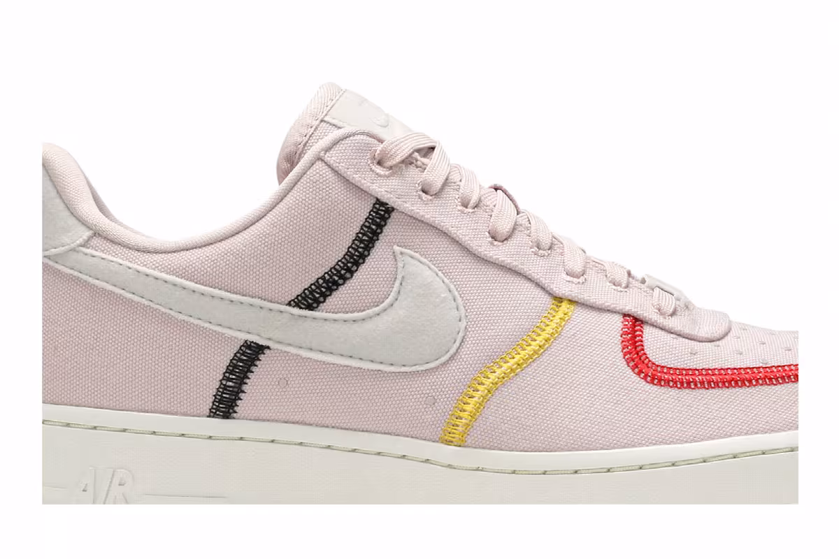 Nike Women's Air Force 1 Stitched Canvas - Siltstone Red, view 3