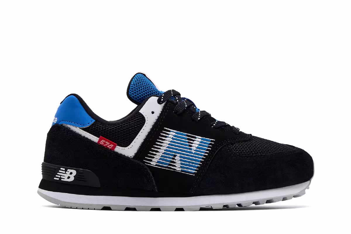 New Balance 574 Big Kid Speed - Black Cobalt, view 2