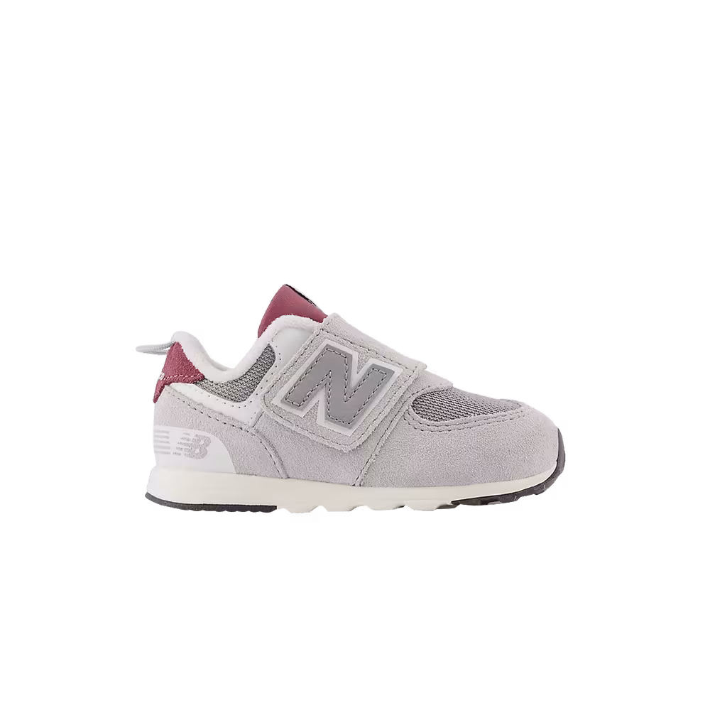 New Balance 574 New-B Hook & Loop Toddler Raincloud Burgundy