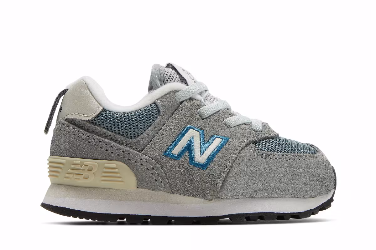 New Balance 574 Toddler Grey Sky Blue, view 2